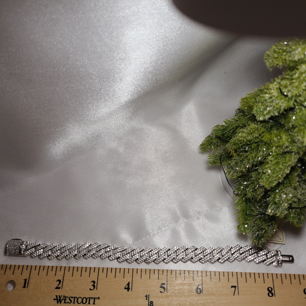 Silver Rhinestone Bracelet - Picture 5 of 8